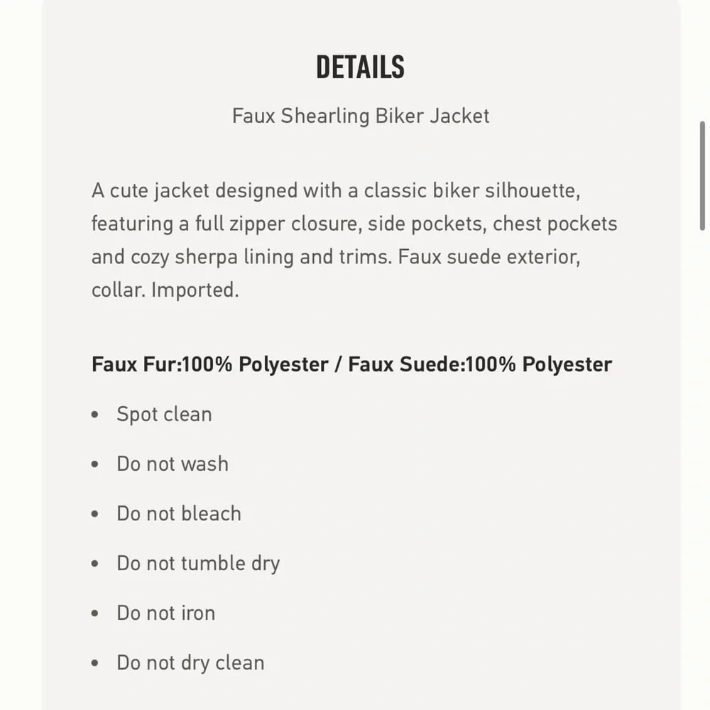 Hollister Shearling Biker Jacket - Picture 7 of 7